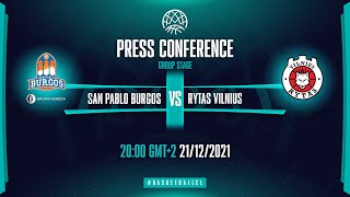 Hereda San Pablo Burgos v Rytas Vilnius - Press Conf. | Basketball Champions League 2021