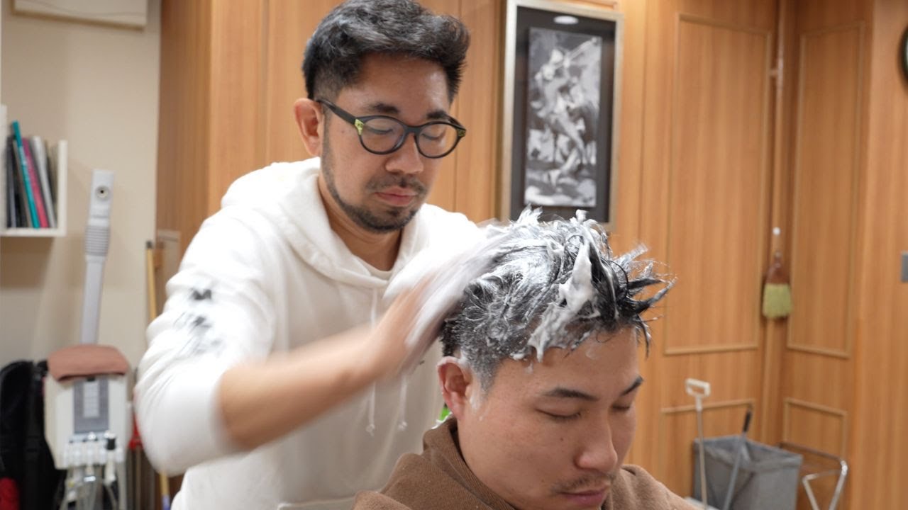 【ASMR】理容室のスタンドシャンプーは血行促進抜群