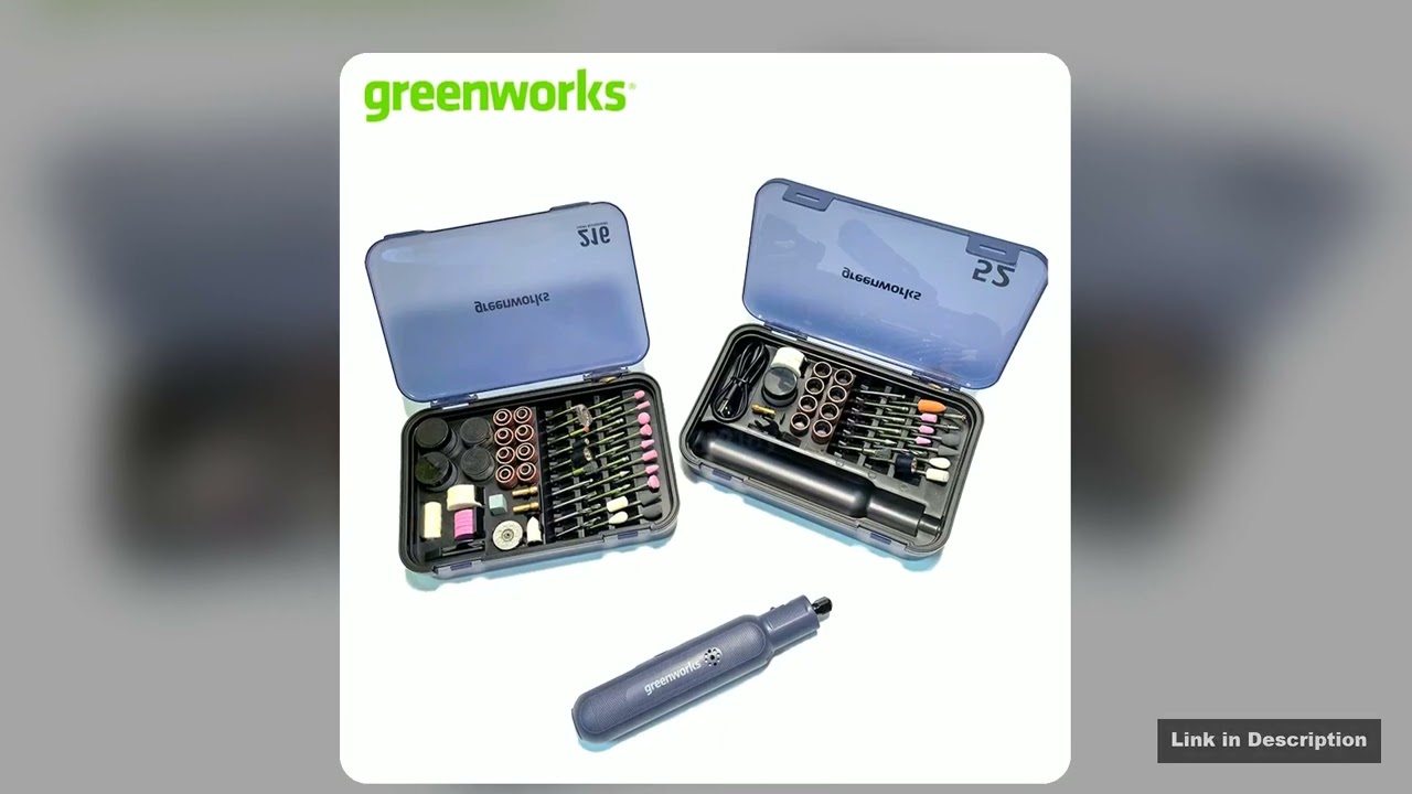 Greenworks Mini Grinder 52pcs 216 Accessories Electric Grinding Engraving Cordless Variable Speed L