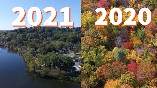 2021 fall colors compared to 2020 with drone footage Fall Foliage Orlando 2021