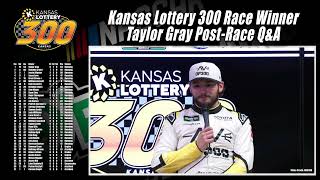 Kansas Lottery 300 Race Winner Taylor Gray Post Race Q&amp;A