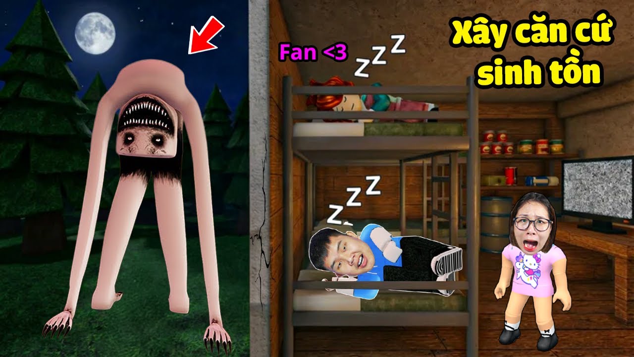 Xây căn cứ an toàn tiện nghi đầy đủ để sinh tồn chống lại quái vật đáng sợ cùng bqThanh & Ốc Với Fan