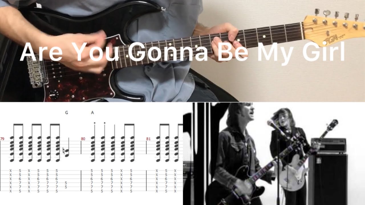 Jet - Are You Gonna Be My Girl (guitar cover with tabs & chords)