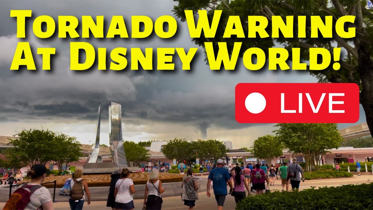 🔴LIVE🔴Magic Kingdom Tornado Warning! Walt Disney World Livestream 4K
