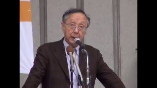 三島憲一さん KEEP CALM AND NO WAR★1206 銀座大行進