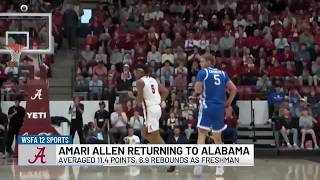 Amari Allen returning to Alabama basketball
