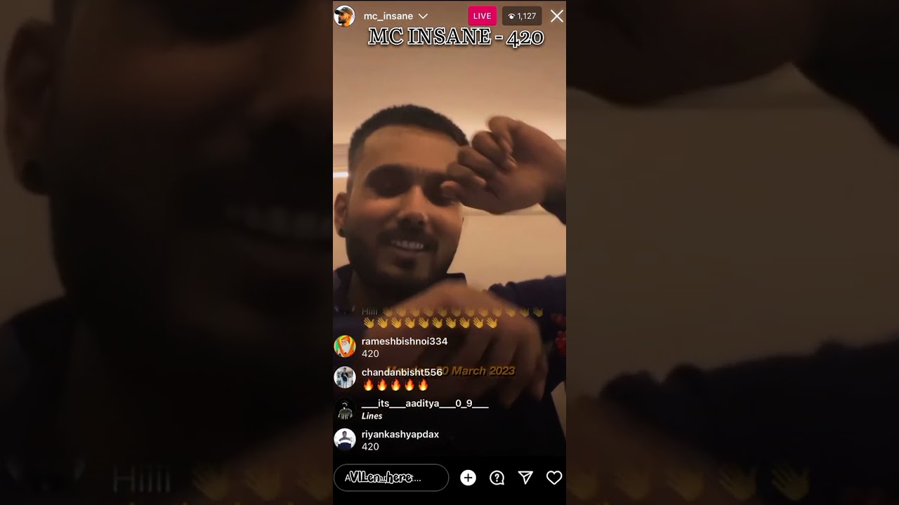 MC INSANE - 420 new Unreleased song In Instagram live 