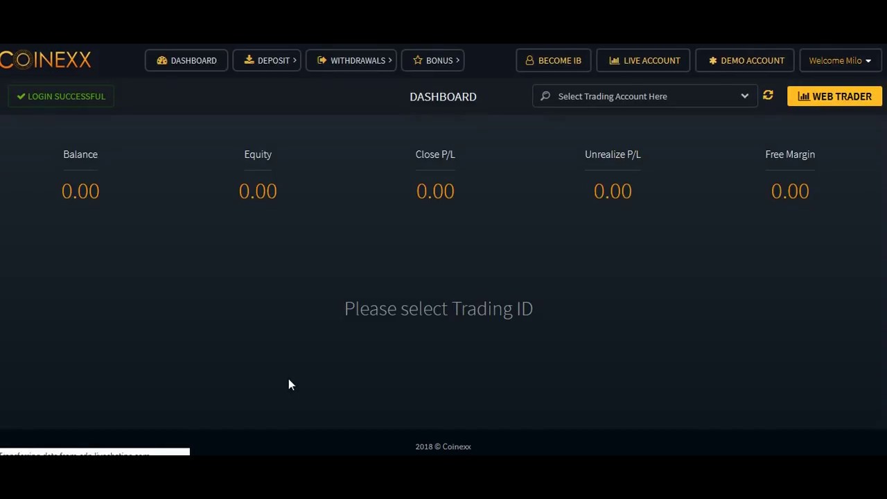 Coinexx - FX Crypto Broker: How to request 100% Welcome Bonus