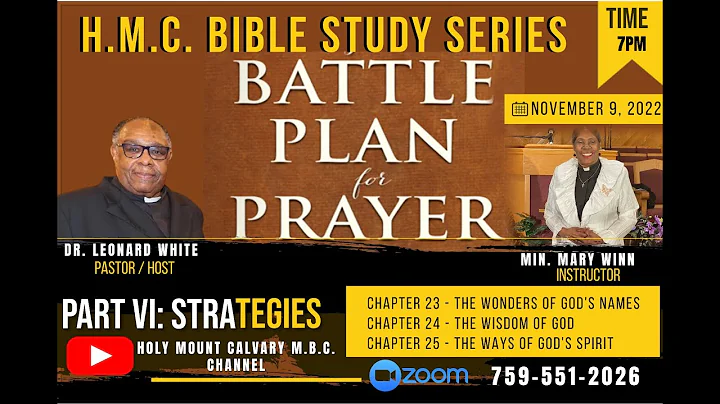 Battle Plan of Prayer Series - Min. Mary Winn