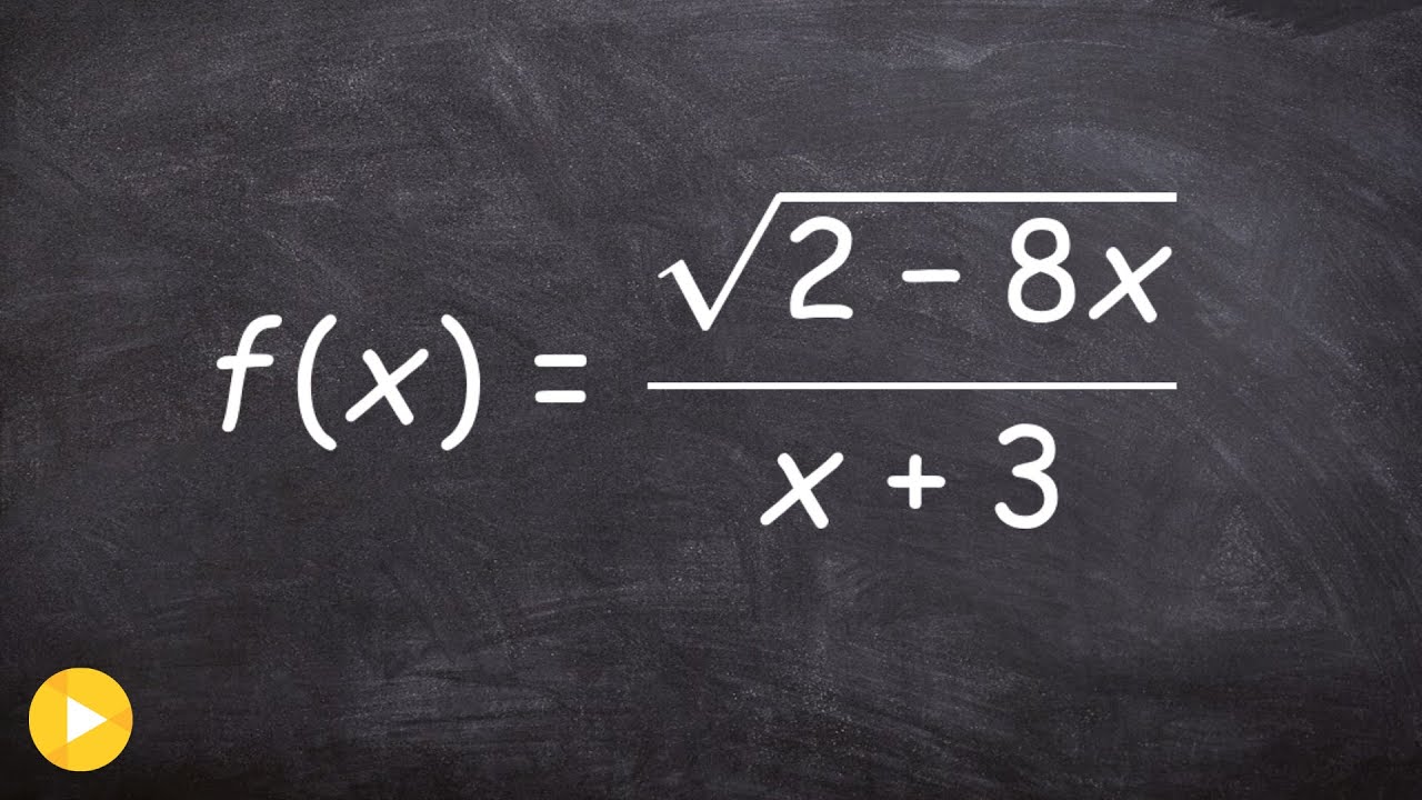 Finding the domain when the radical is in numerator, denominator and both - YouTube