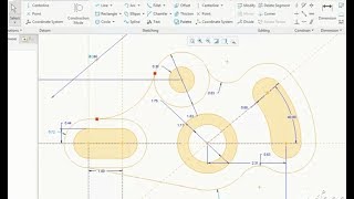 complex 2D drawings in Creo parametric sketch workbench