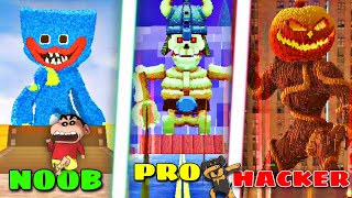 CHOP and SHINCHAN Destroyed HUGGY WUGGY With CAR !| Noob vs Pro vs Hacker | IamBolt Gaming