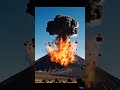 Silent Volcano Suddenly Explodes 😱💥 | 100m Distance Real Shock! #aishorts #shorts #volcano