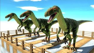 Dinosaurs Bridge Challenge | Indominus Rex vs Alien Itself | Animal Revolt Battle Simulator