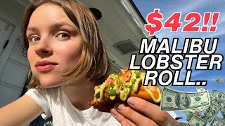 WHAT MODELS EAT - FAMOUS MALIBU LOBSTER ROLL | Visit The Getty Villa Museum, Malibu Pier