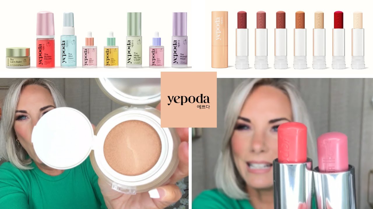 GLASS SKIN REVIEW YEPODA KOREAN BEAUTY ROUTINE TRENDING CUSHION DEWY DAY FOUNDATION MAKEUP SKINCARE