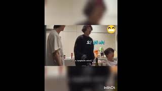 See how our Kookie gets embarrassed listening to his old song 😝 #bts #bts_illegirl #shorts