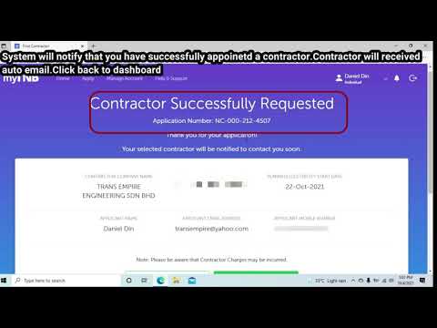 How to appoint contractor via online for TNB meter application - Individual Part 2