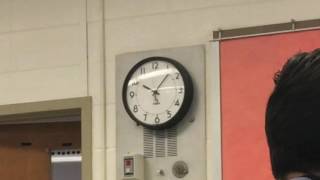 Crazy clock at school