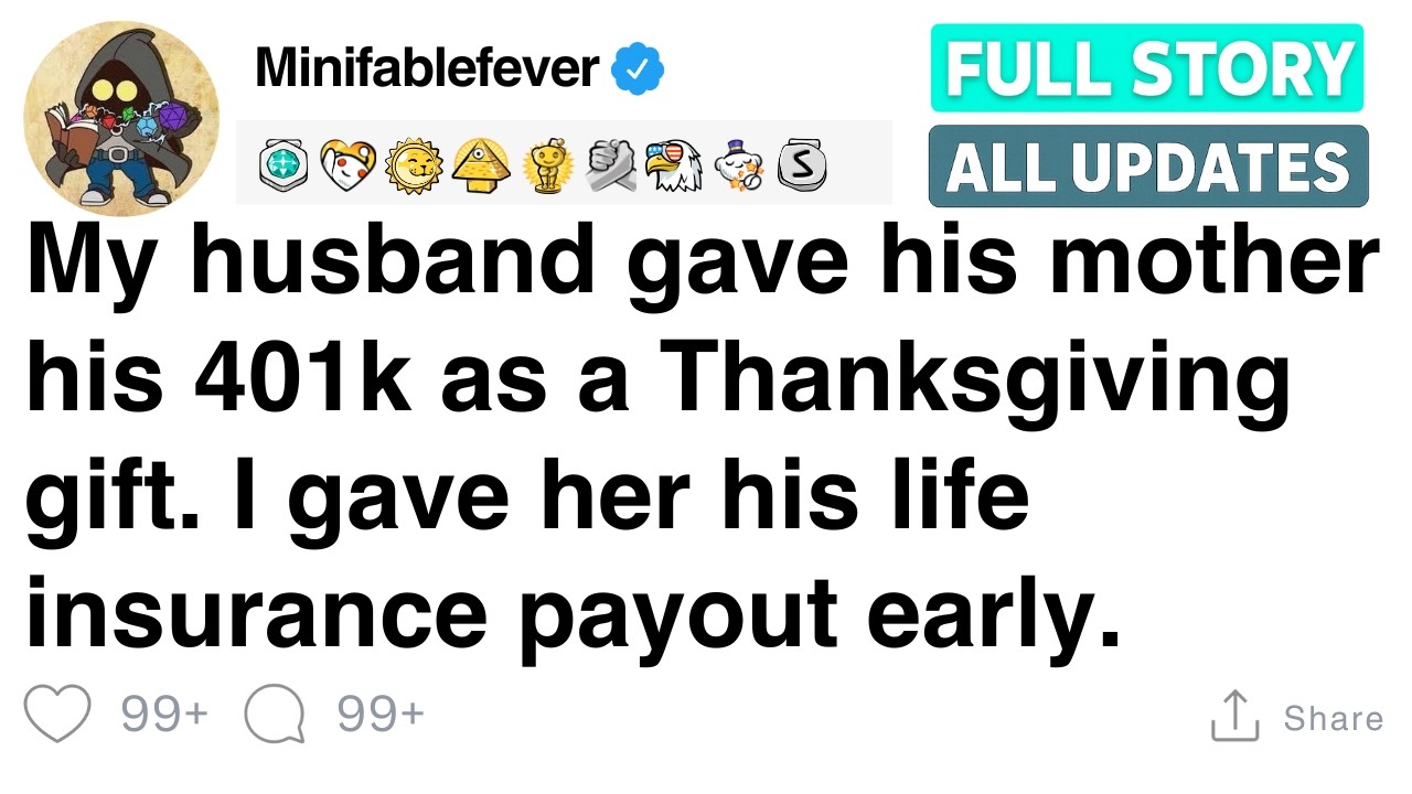 My husband gave his mom his 401k for Thanksgiving. I gave her a lesson. [FULL STORY]