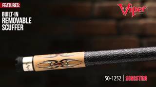 Viper Sinister Pool Cue: Maple Two-Piece Cue, 18–21 oz