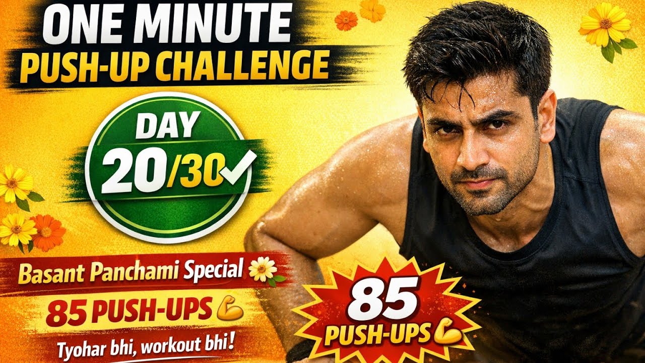 One minute push-up challenge 💪 || Day 20/30 ✅ || Alpha Tiger 