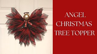HOW TO MAKE A MESH CHRISTMAS ANGEL TREE TOPPER