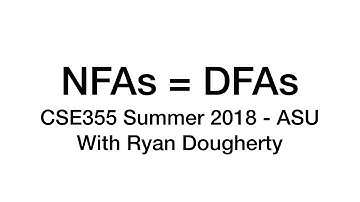 Concat + Star for NFAs, NFAs = DFAs - CSE355 Intro Theory of Computation 7/09 Pt. 2