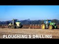 Ploughing &amp; Drilling - Claas 75E - Deere 6155R - Fendt 828 - Marshall Farms