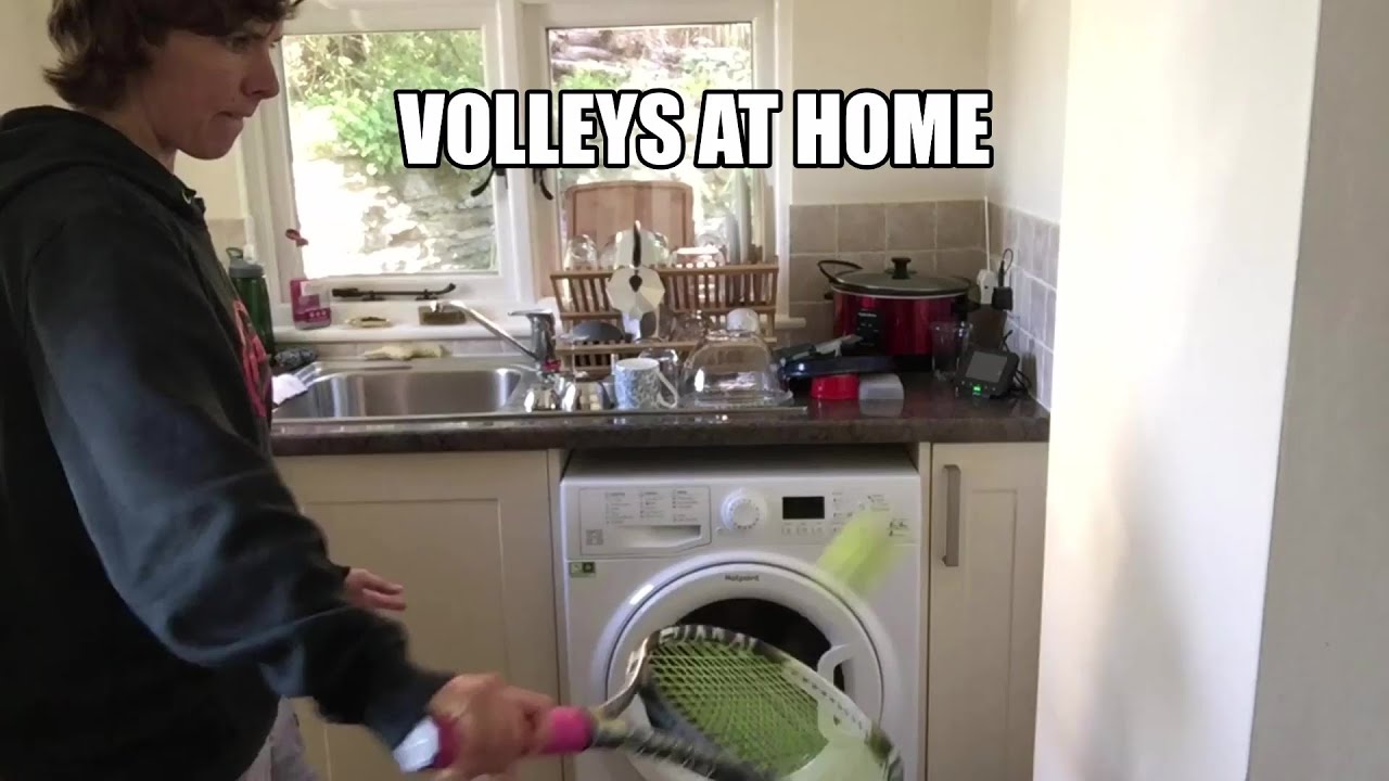 How to practice your tennis volleys at Home ) YouTube