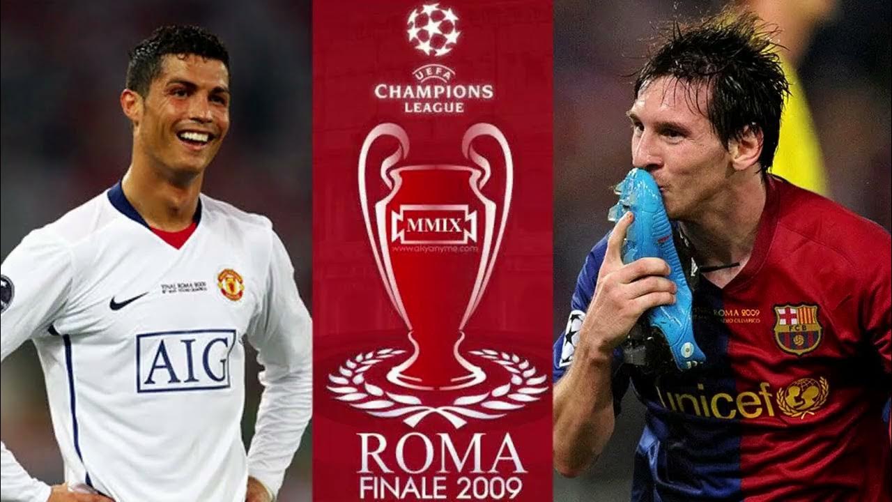 Final rom. Барселона Манчестер Юнайтед 2009. Messi Guardiola Champions League 2009. UEFA Champions League sponsors Final ROMA 2009.