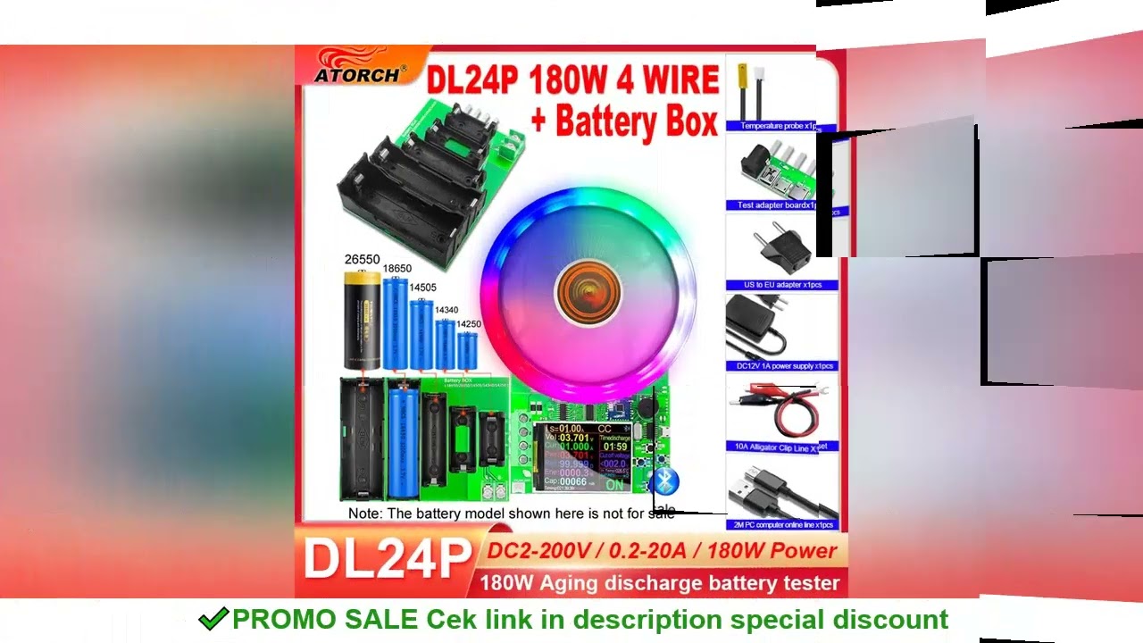150W/180W Electronic Lithium Load 12V Vehicle Battery Test Capacity Monitor Discharge Power Supply C