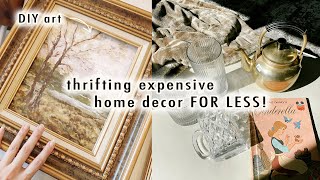 thrifting expensive home decor for less + DIY art! | XO, MaCenna Vlogs