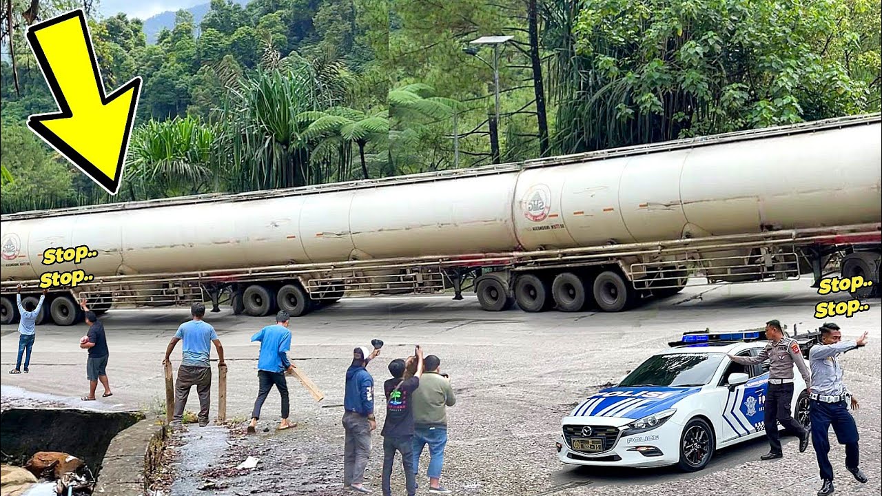 GILA., SUNGGUH TAK MASUK DI AKAL !!! Truk Sepanjang Ini Bisa Melintasi Tikungan Tajam Sitinjau Lauik