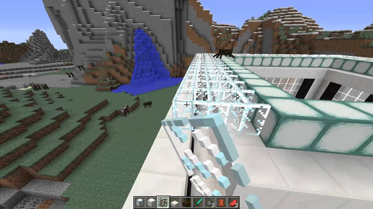 minecraft lüks ev yapımı ve gizli aydınlatma YouTube