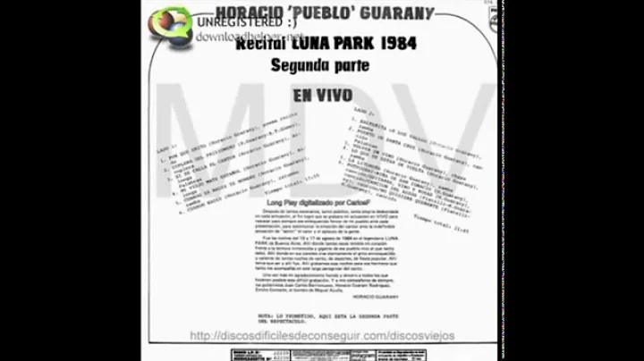 Horacio Guarany - Popurr al amor - Luna Park 84