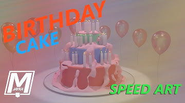 Birthday Cake Timelapse in Blender | MJayKa |