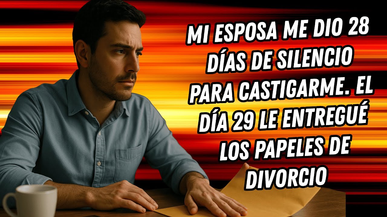 MI ESPOSA ME DIO 28 DÍAS DE SILENCIO PARA CASTIGARME. EL DÍA 29 LE ENTREGUÉ LOS PAPELES DE DIVORCIO