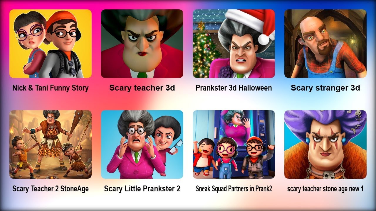 Nick and Tani Funny Story,Scary teacher 3d, Scary Teacher 2 StoneAge