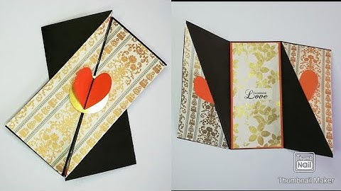 DIY - How to make a Diagonal fold card/ scrapbook folding card tutorial