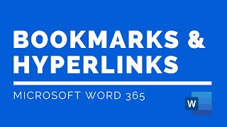 Word Tutorial: Bookmarks, Hyperlinks, Cross References