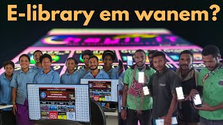 E-library explanation in Tok Pisin