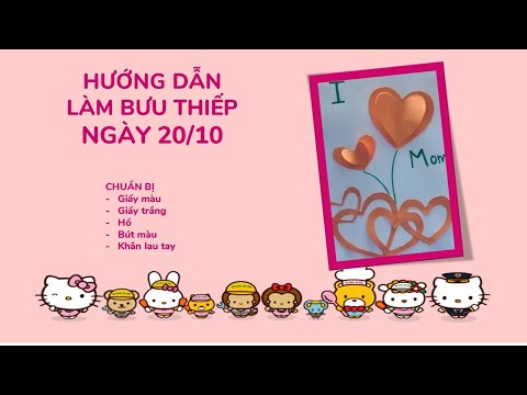 Hướng dẫn trẻ làm bưu thiếp