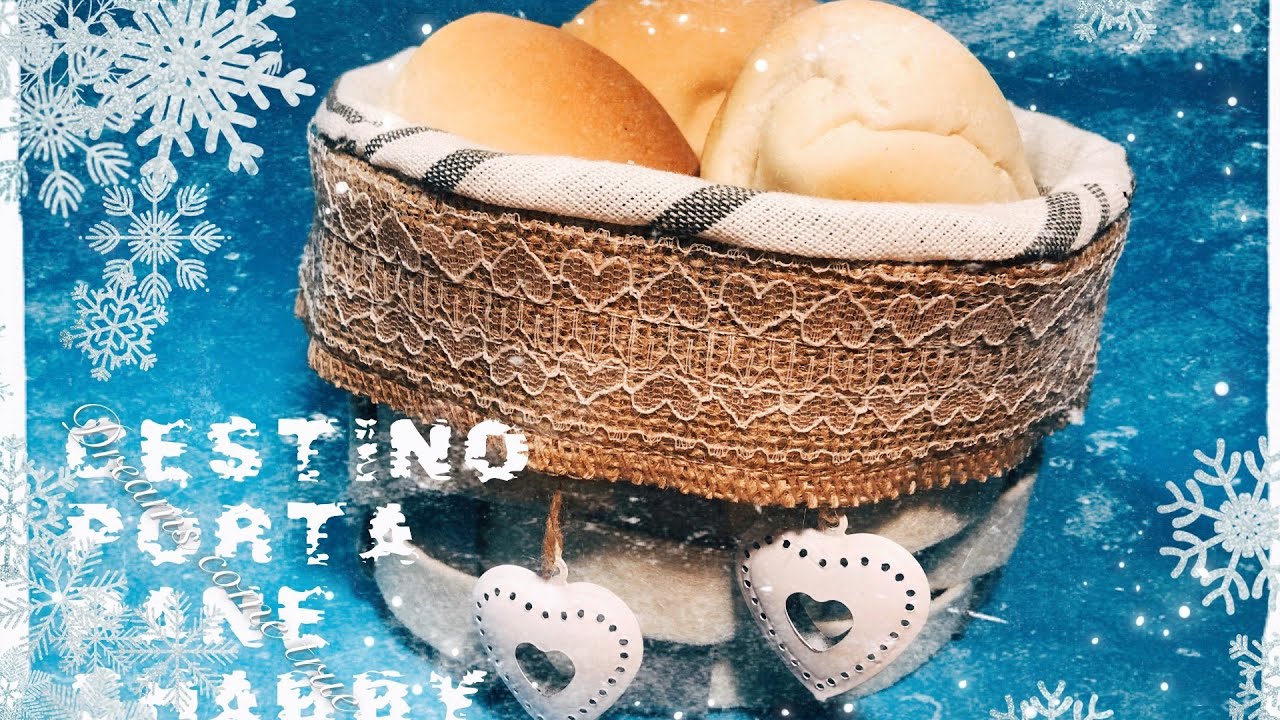 Cestino Porta Pane Shabby in feltro, gomma crepla, eva. Felt bread basket tutorial