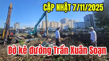 Tiến độ dự án xây dựng bờ kè và chống ngập đường Trần Xuân Soạn ở Quận 7