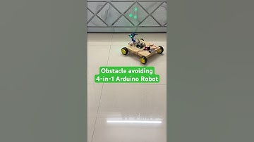 Obstacle avoiding 4-in-1 Arduino Robot #shorts #shortfeed #hashincludeelectronics