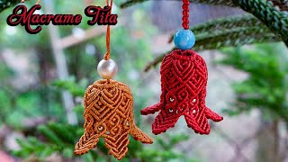 Macrame keychain tutorial | How to make a 3D Macrame Jingle bell