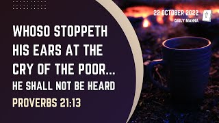 Proverbs 21:13 | Whoso Stoppeth His Ears At The Cry Of The Poor... | Daily Manna