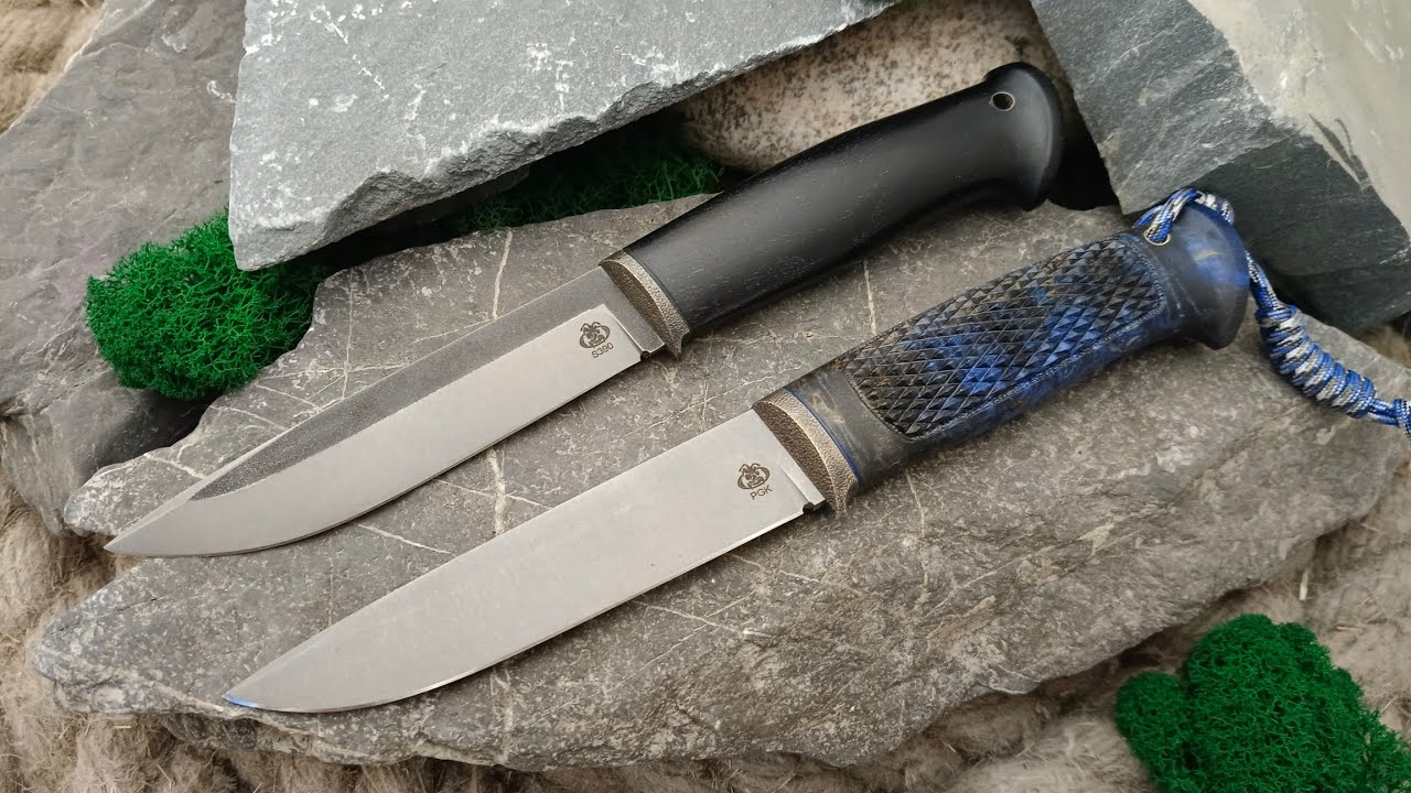 Ножи из инструментальных сталей в классическом стиле. PGK и S390.