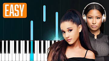 Nicki Minaj - "Bed" ft Ariana Grande 100% EASY PIANO TUTORIAL